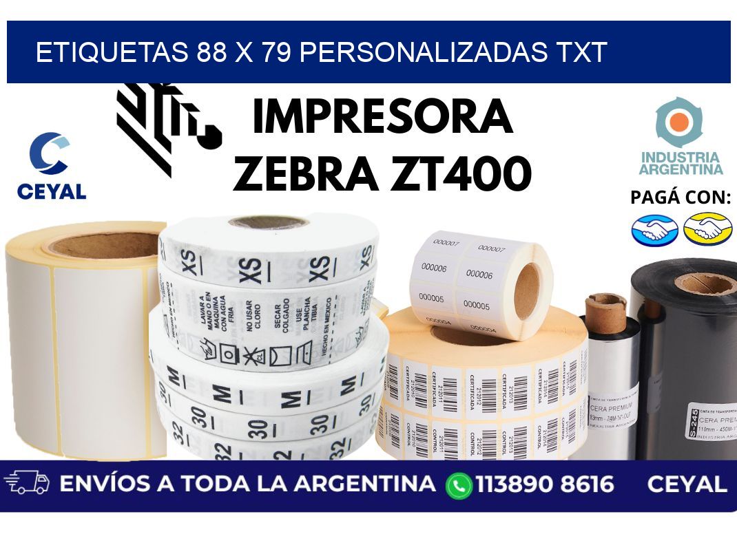 etiquetas 88 x 79 personalizadas txt