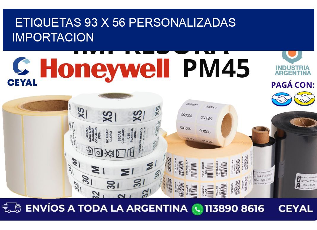 etiquetas 93 x 56 personalizadas importacion