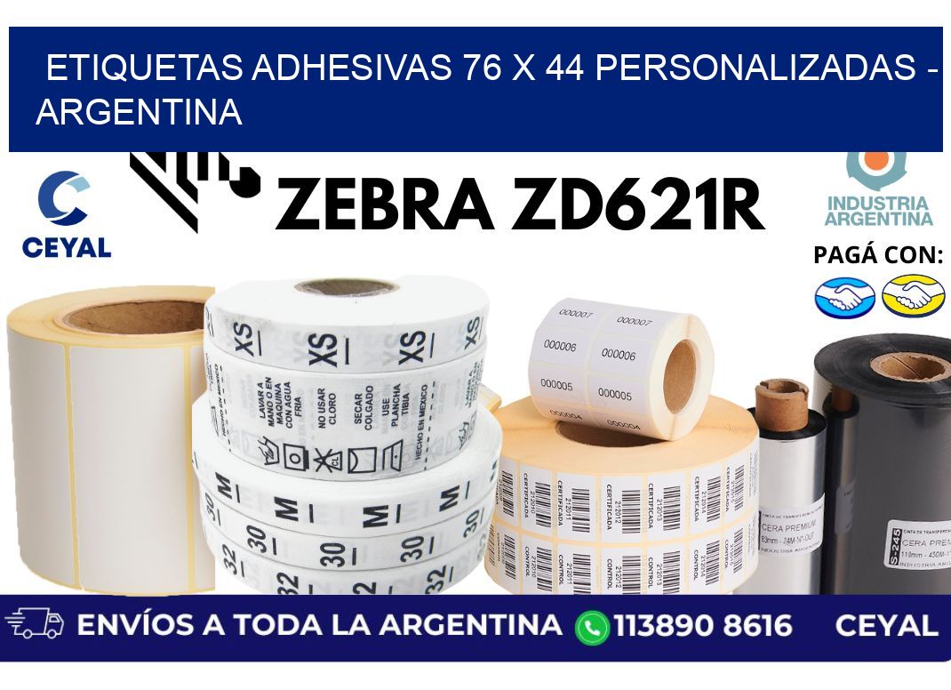 etiquetas adhesivas 76 x 44 personalizadas – Argentina