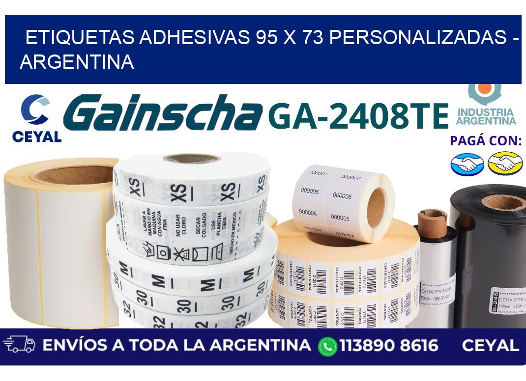 etiquetas adhesivas 95 x 73 personalizadas - Argentina