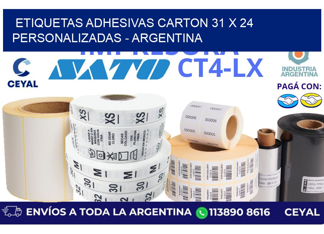 etiquetas adhesivas carton 31 x 24 personalizadas – Argentina