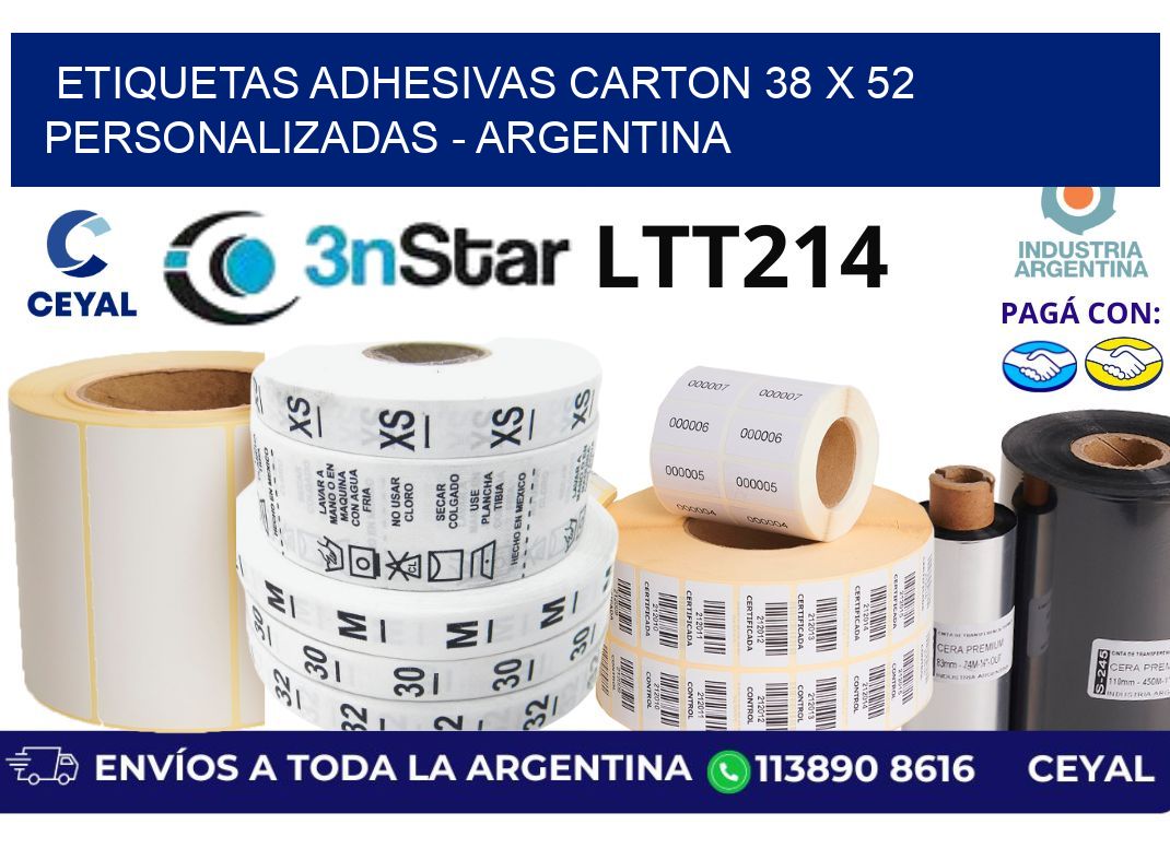 etiquetas adhesivas carton 38 x 52 personalizadas – Argentina
