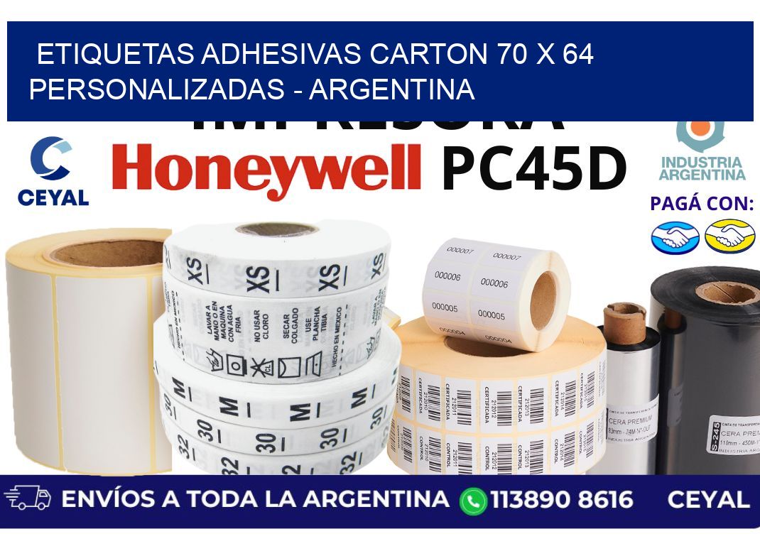etiquetas adhesivas carton 70 x 64 personalizadas – Argentina