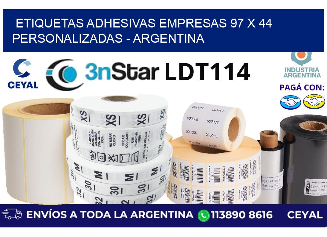 etiquetas adhesivas empresas 97 x 44 personalizadas - Argentina
