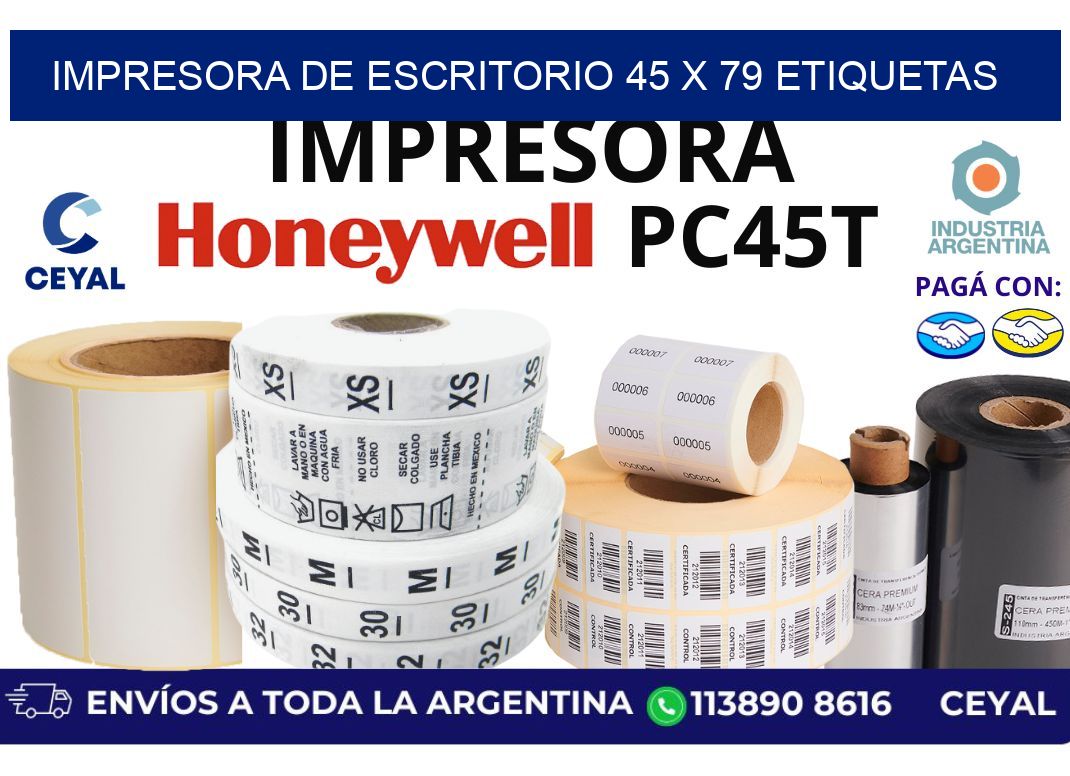 impresora de escritorio 45 x 79 etiquetas