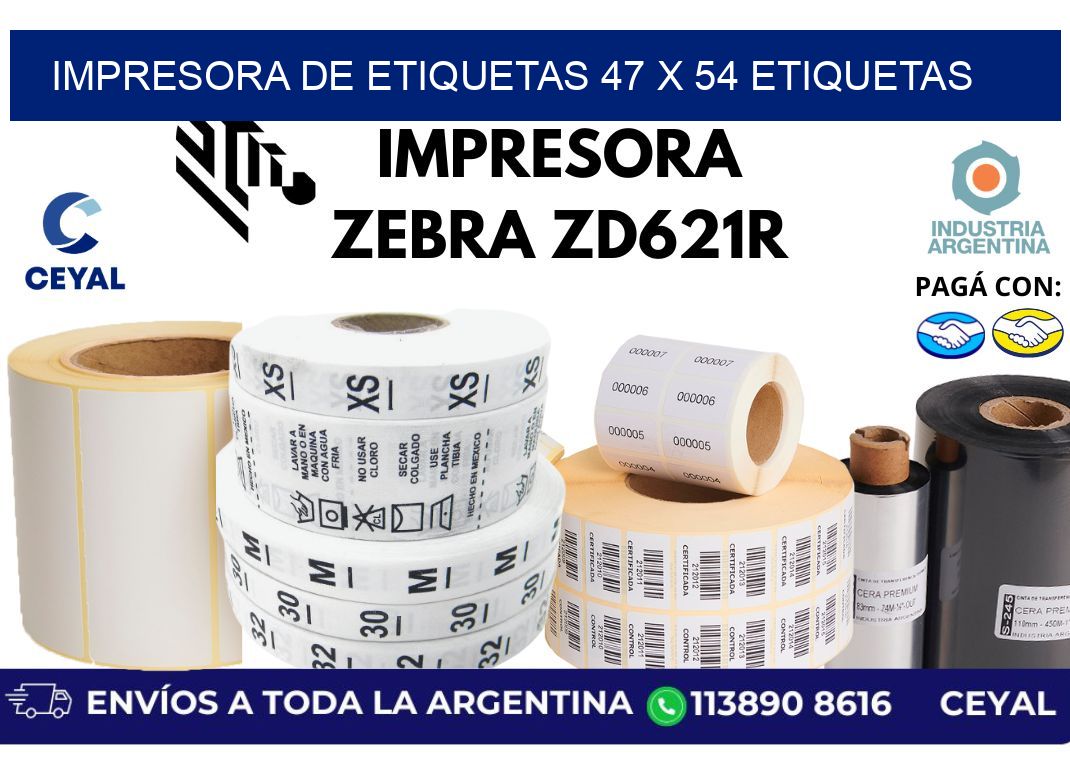 impresora de etiquetas 47 x 54 etiquetas