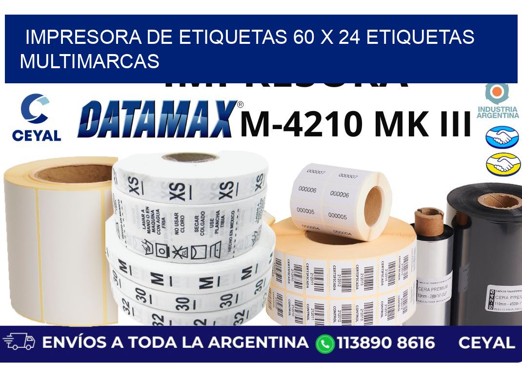 impresora de etiquetas 60 x 24 etiquetas multimarcas