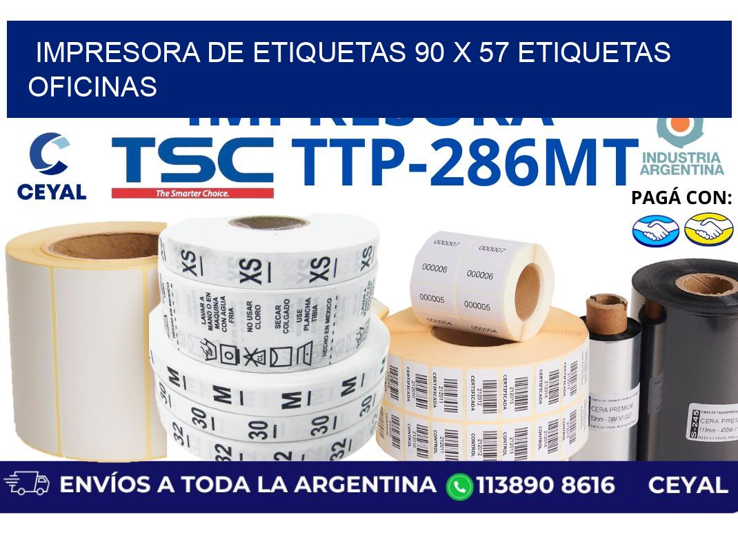 impresora de etiquetas 90 x 57 etiquetas oficinas