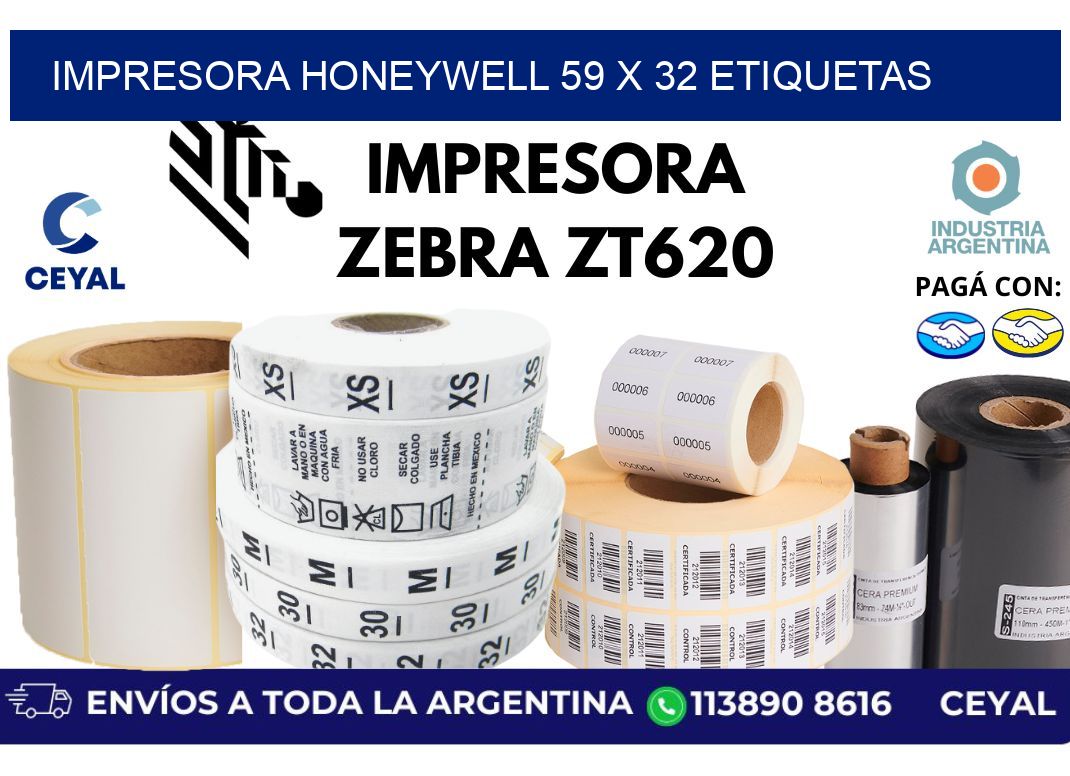impresora honeywell 59 x 32 etiquetas