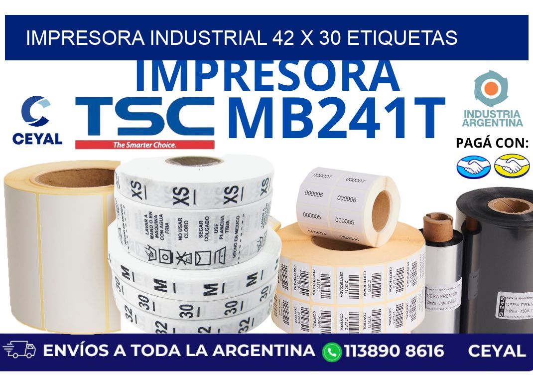 impresora industrial 42 x 30 etiquetas