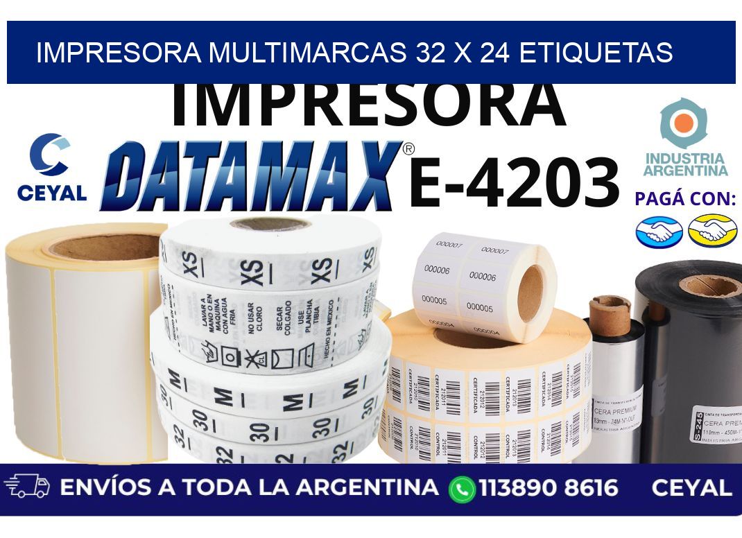 impresora multimarcas 32 x 24 etiquetas