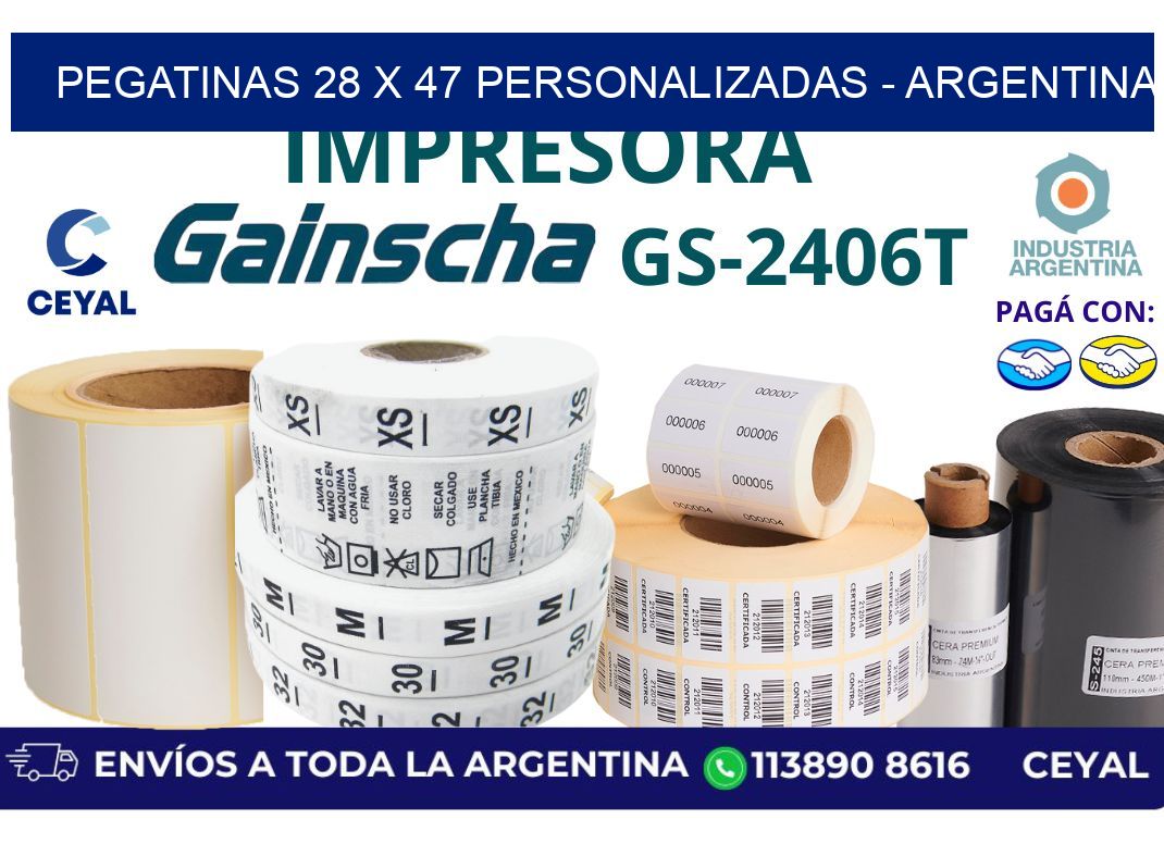pegatinas 28 x 47 personalizadas - Argentina
