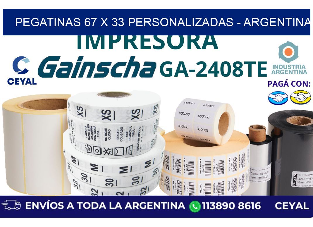 pegatinas 67 x 33 personalizadas - Argentina