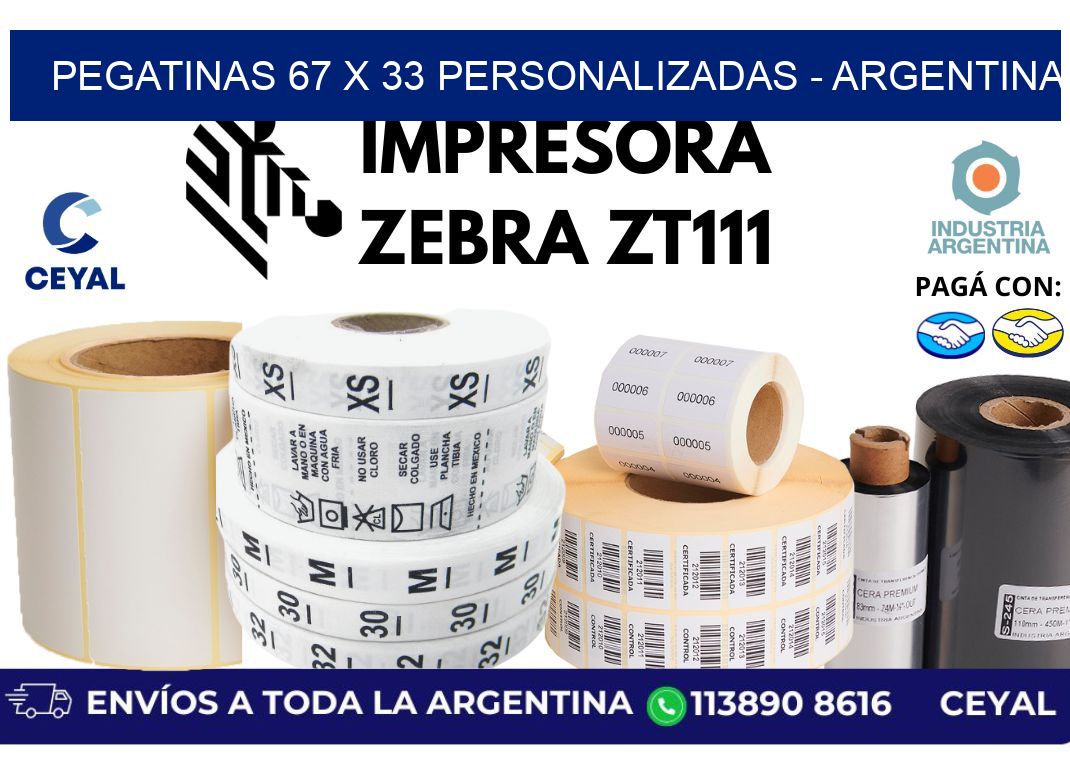pegatinas 67 x 33 personalizadas - Argentina