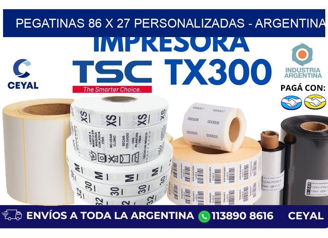 pegatinas 86 x 27 personalizadas - Argentina