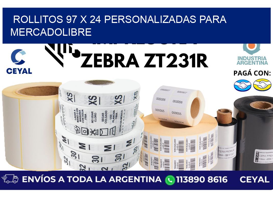 rollitos 97 x 24 personalizadas para mercadolibre