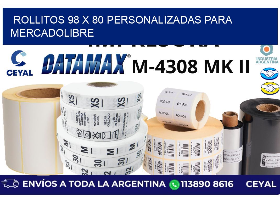 rollitos 98 x 80 personalizadas para mercadolibre