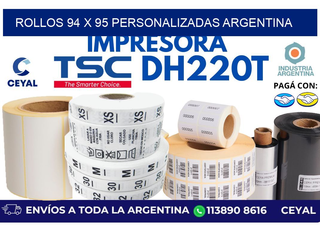 rollos 94 x 95 personalizadas argentina