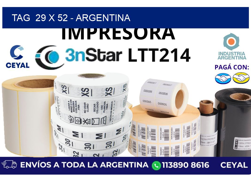 tag  29 x 52 – Argentina