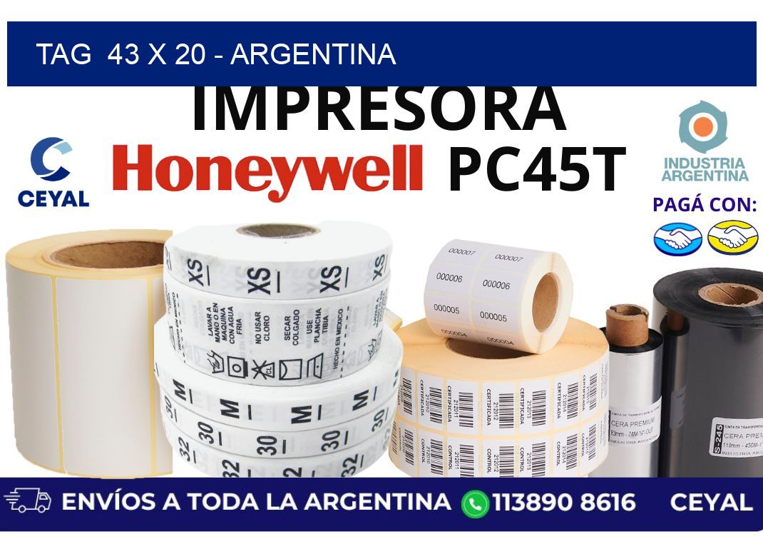 tag  43 x 20 – Argentina