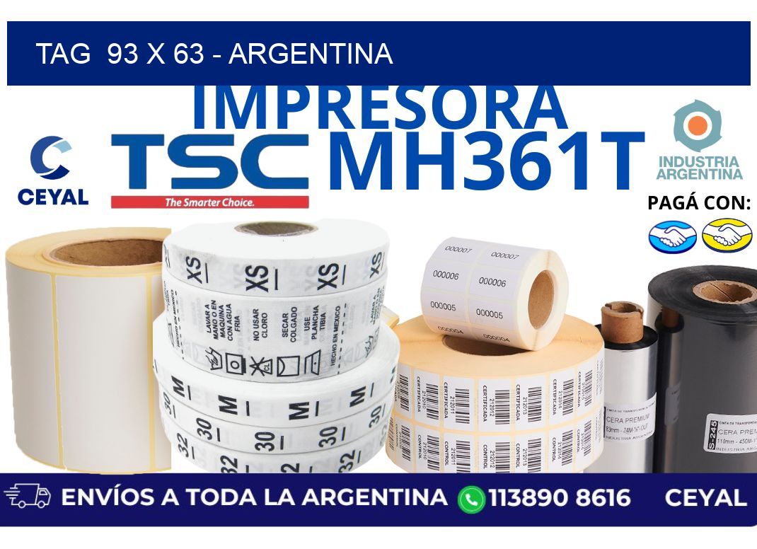 tag  93 x 63 – Argentina