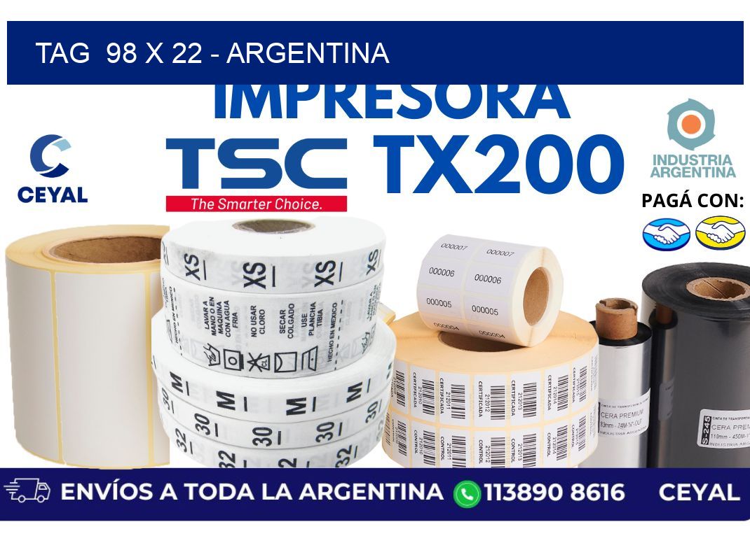 tag  98 x 22 – Argentina