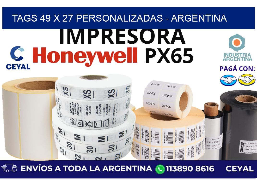 tags 49 x 27 personalizadas – Argentina
