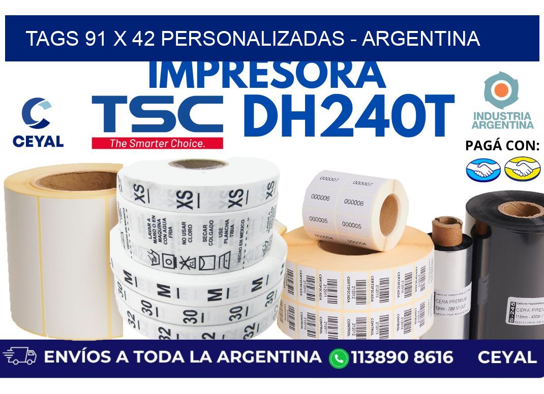 tags 91 x 42 personalizadas – Argentina