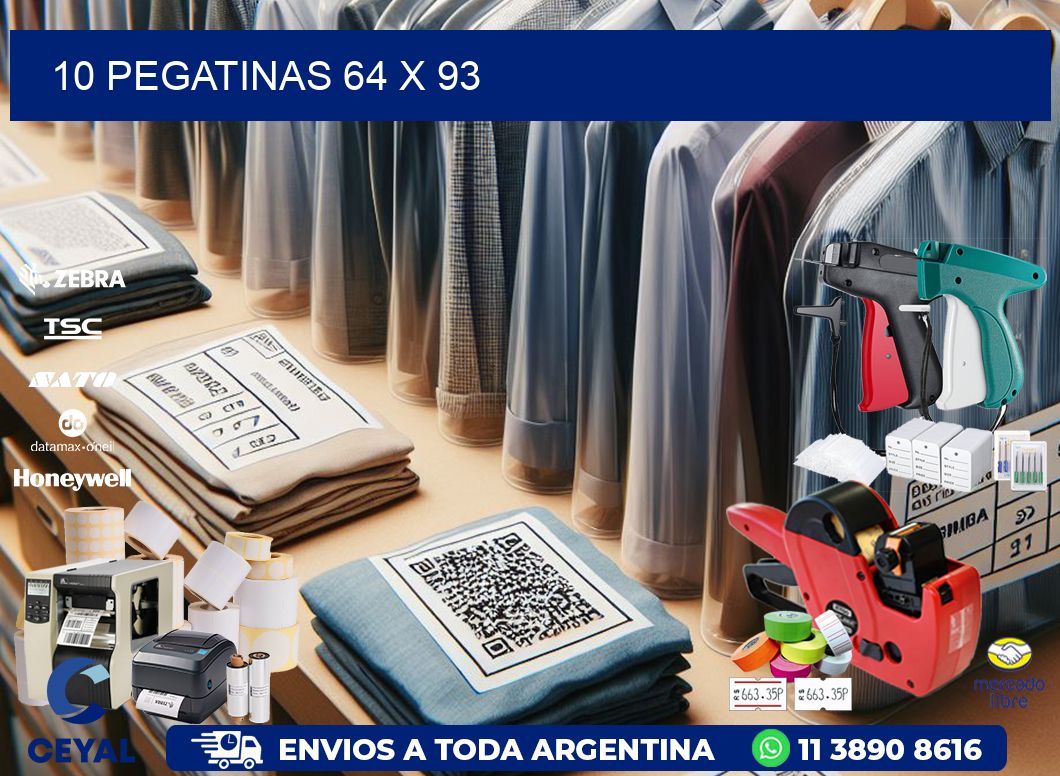 10 PEGATINAS 64 x 93