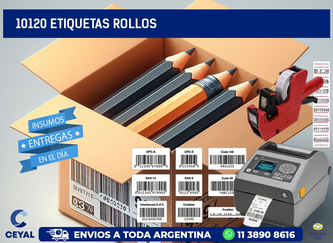 10120 etiquetas rollos