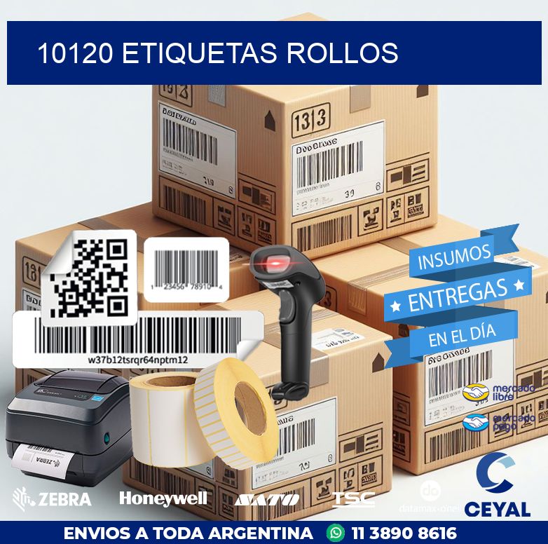 10120 etiquetas rollos