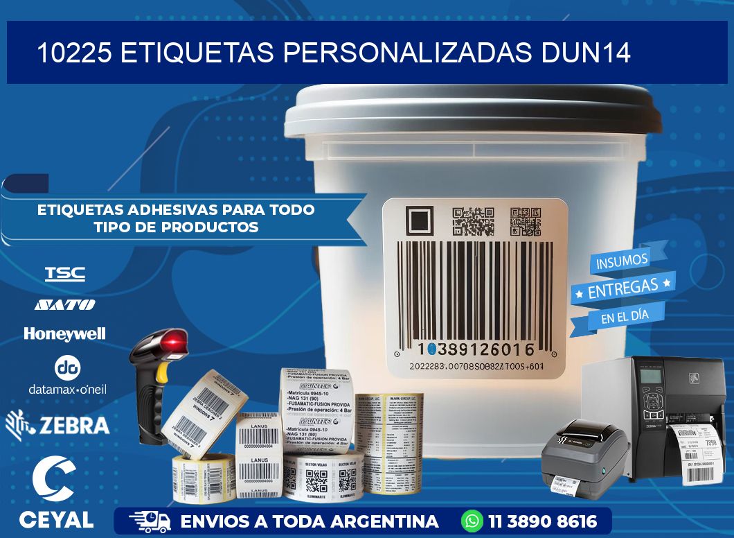 10225 Etiquetas personalizadas dun14