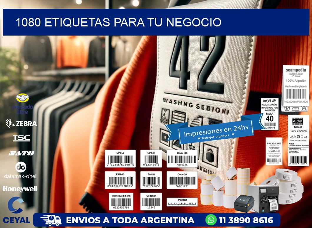 1080 etiquetas para tu negocio