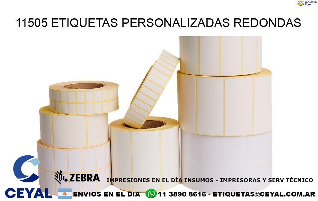 11505 Etiquetas personalizadas redondas