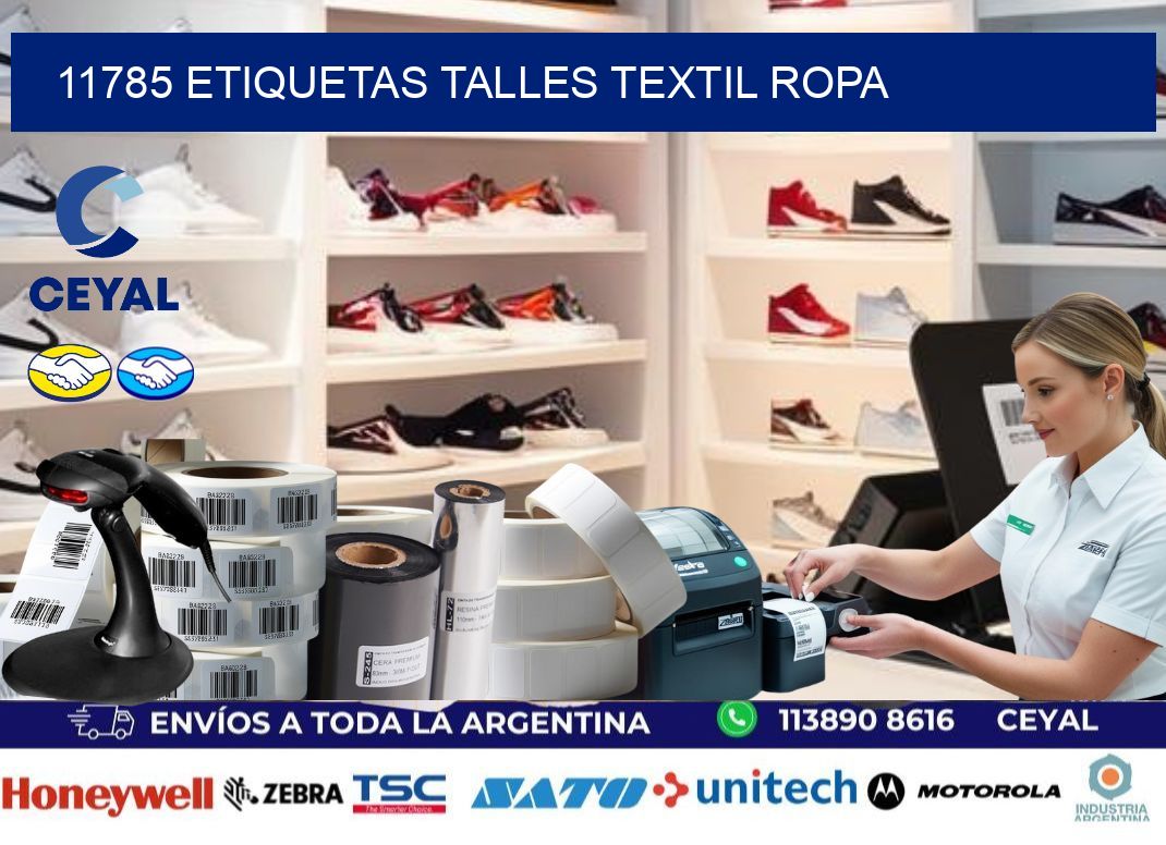 11785 ETIQUETAS TALLES TEXTIL ROPA