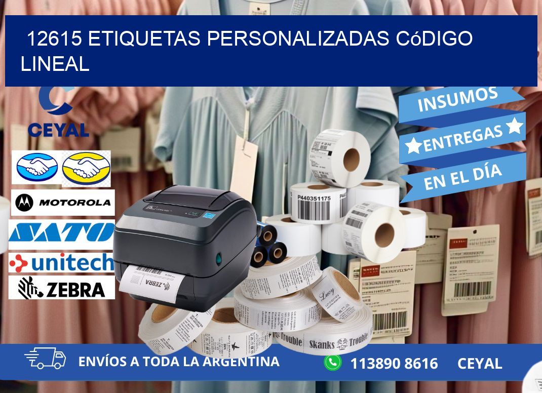 12615 Etiquetas personalizadas código lineal