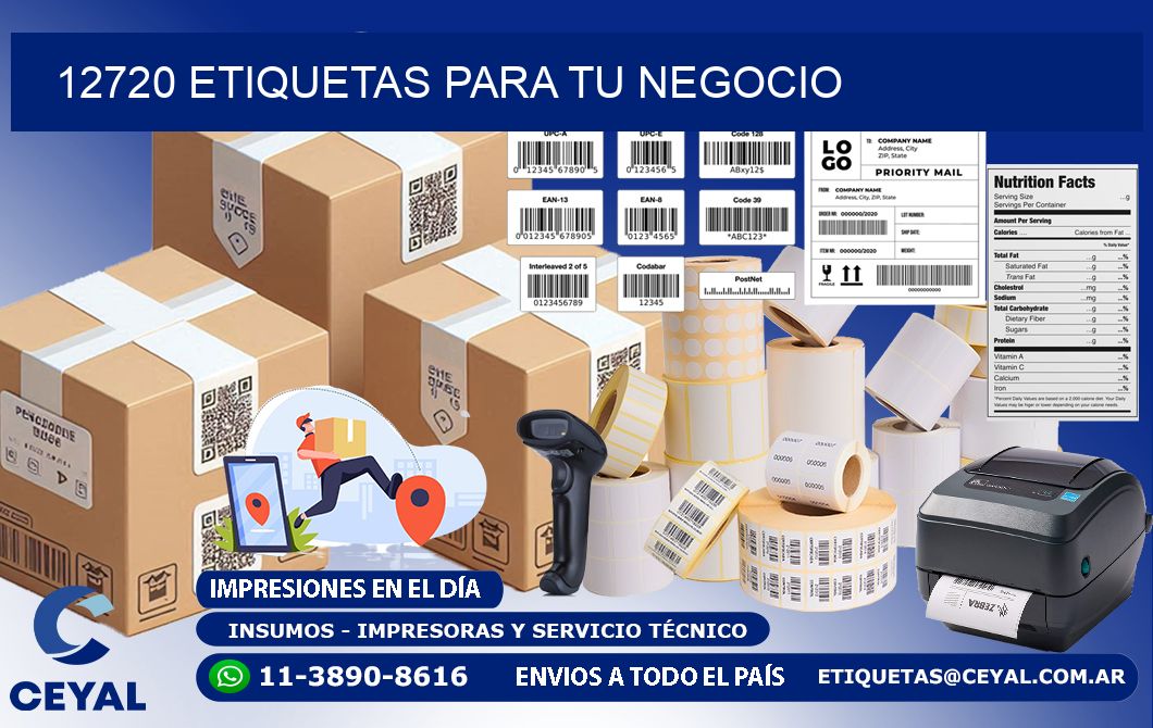 12720 etiquetas para tu negocio