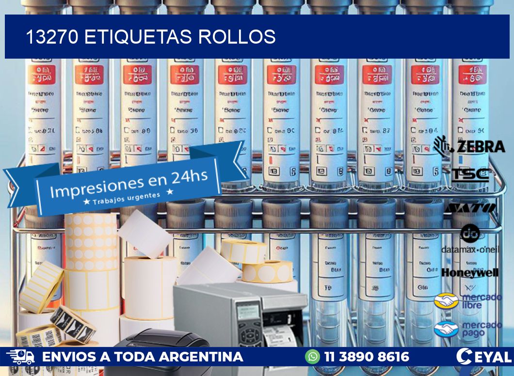 13270 etiquetas rollos