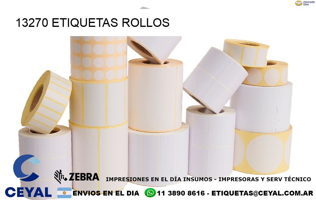 13270 etiquetas rollos