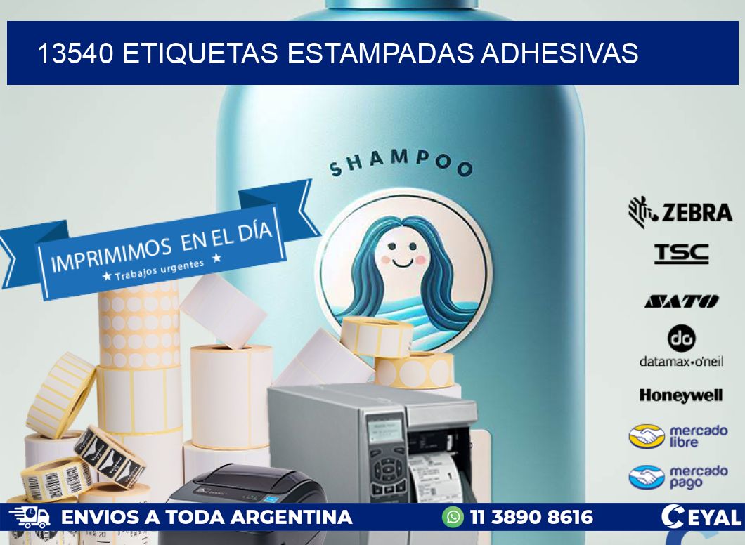 13540 etiquetas estampadas adhesivas