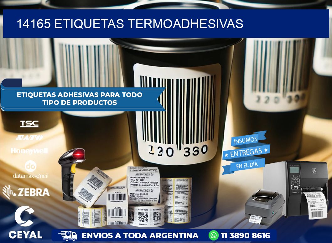 14165 etiquetas termoadhesivas