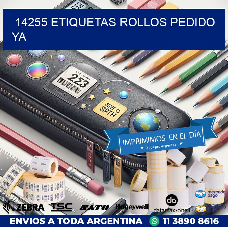 14255 etiquetas rollos PEDIDO YA