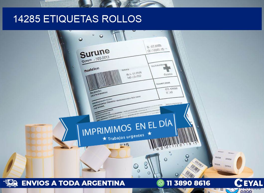 14285 Etiquetas rollos