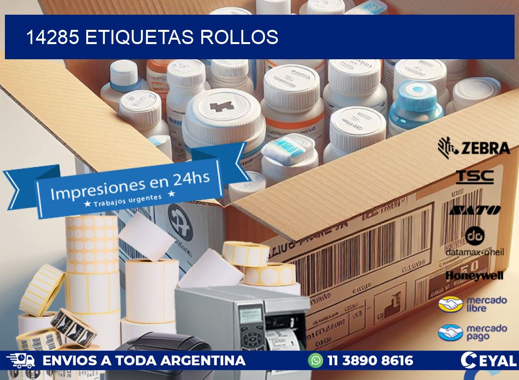 14285 Etiquetas rollos
