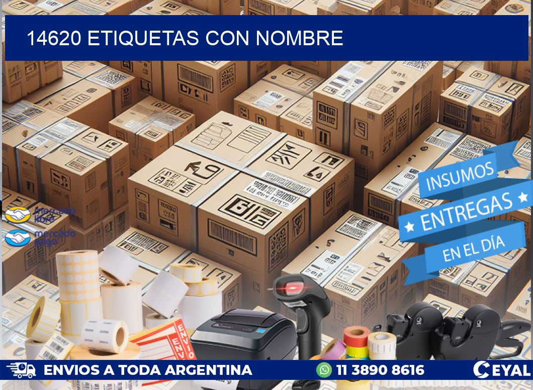 14620 etiquetas con nombre