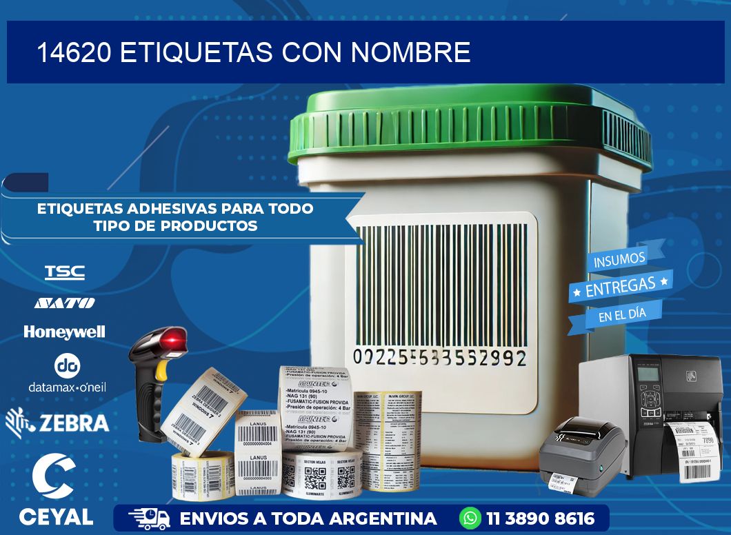 14620 etiquetas con nombre
