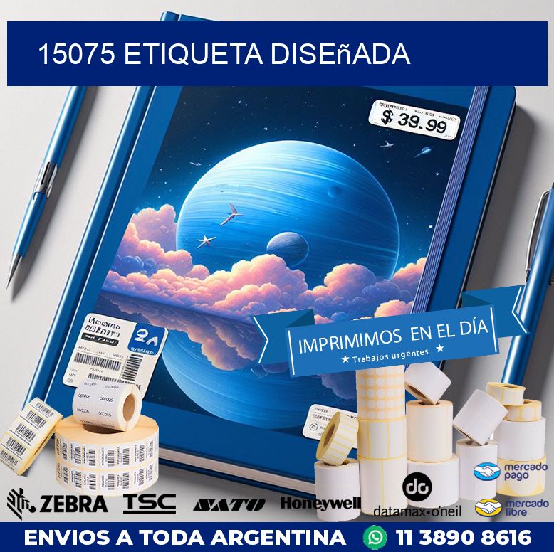 15075 etiqueta diseñada