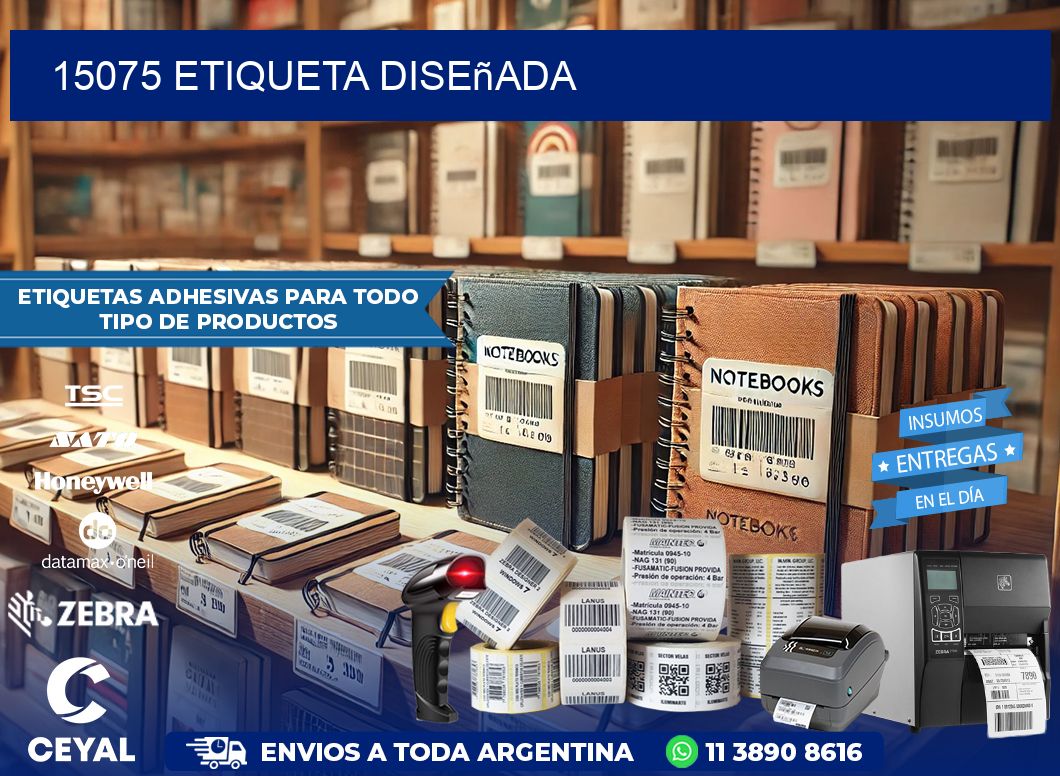 15075 etiqueta diseñada