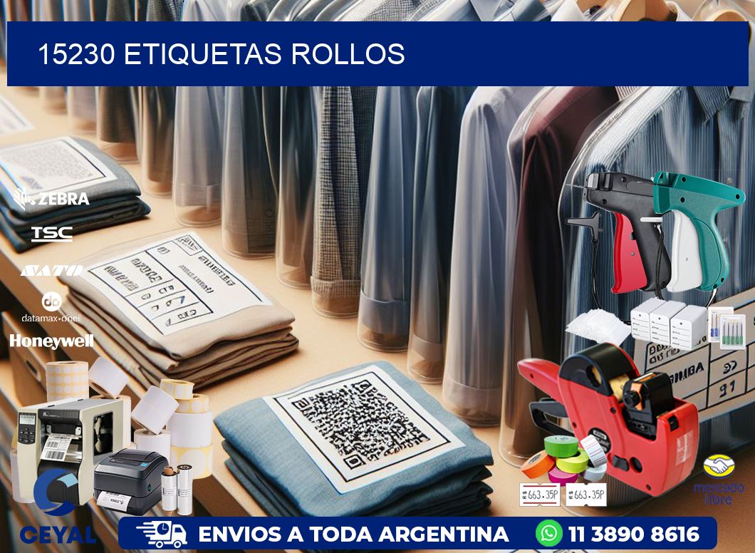 15230 etiquetas rollos
