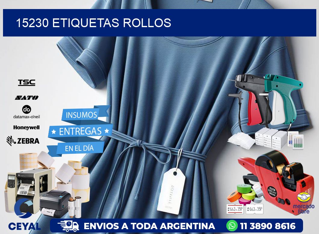 15230 etiquetas rollos